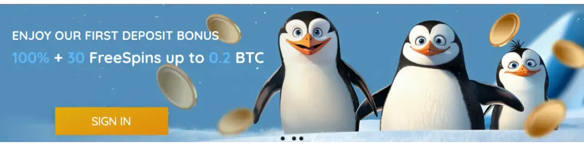 Bitcoin Penguin Casino First Bonus