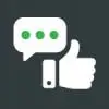 Flat vector illustration of casino players giving feedback with thumbs up and speech bubbles