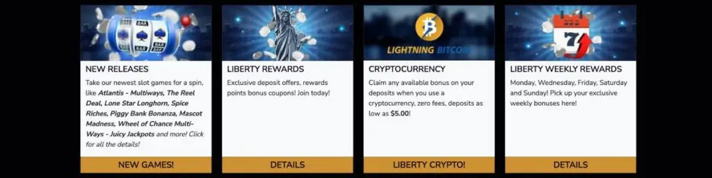 liberty slots casino promotions screenshot