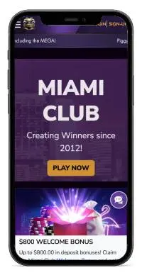 Miami Club Casino mobile screenshot