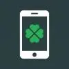 Flat vector icon of a white smartphone with green elements, representing mobile casino gameplay in the noDeposit.org color scheme
