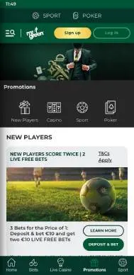 Mr Green sportsbook screenshot