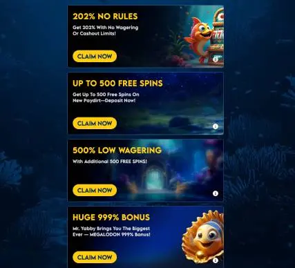 Yabby Casino promotionsscreenshot
