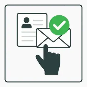 Create your account by completing the registration form and confirming your email address.