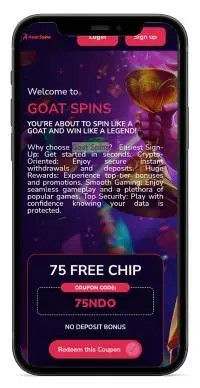 Goat Spins Casino mobile screenshot