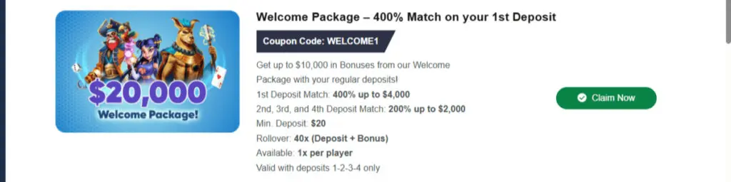 OCG Welcome Bonus