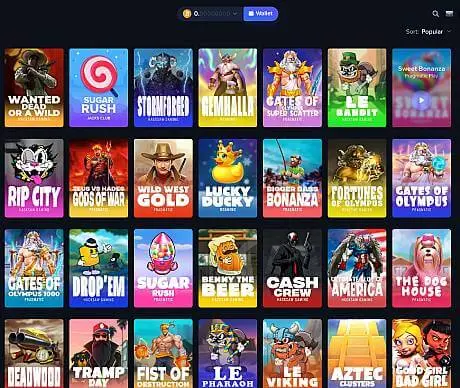 Jacks Club Casino online slots screenshot