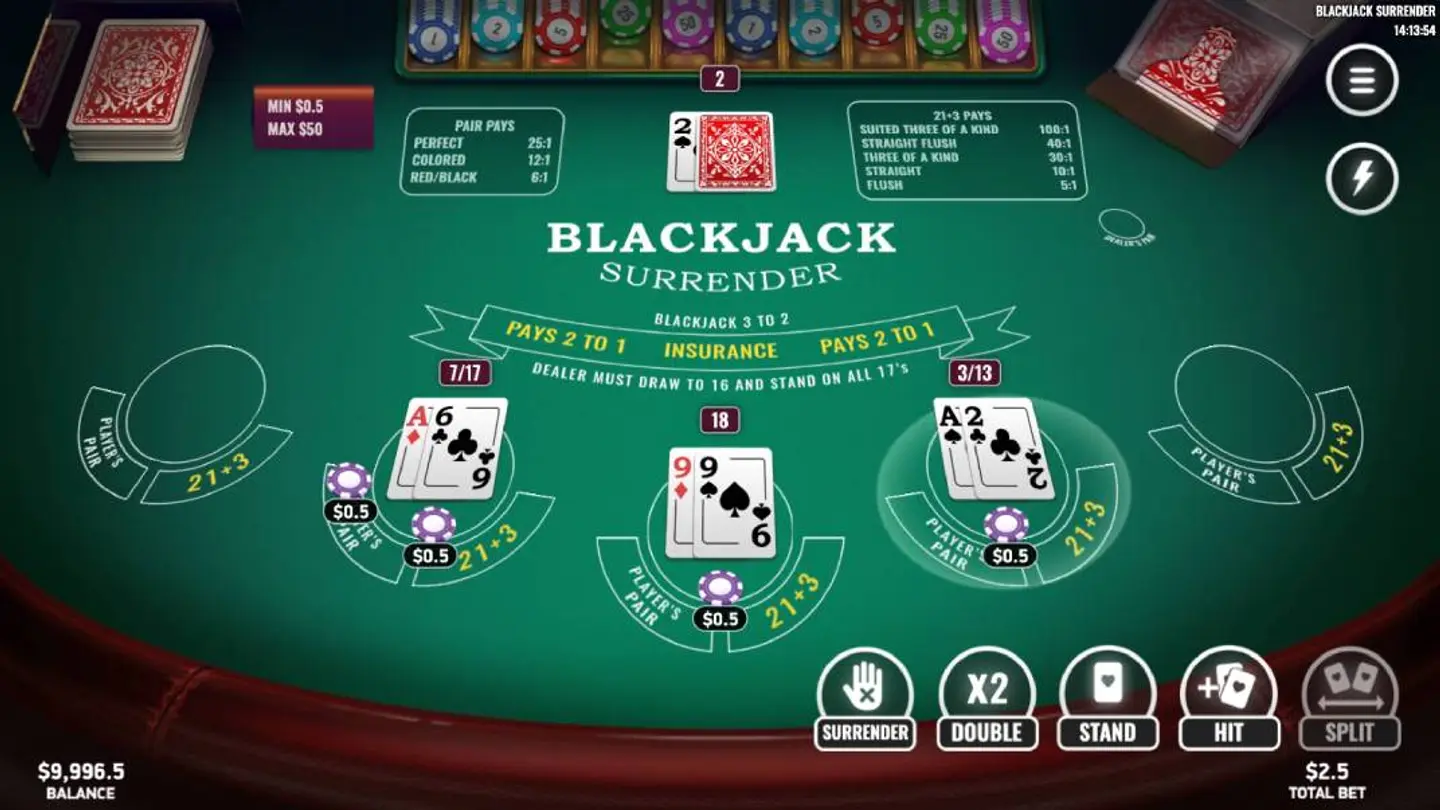 Blackjack Surrender by Platipus mini game image
