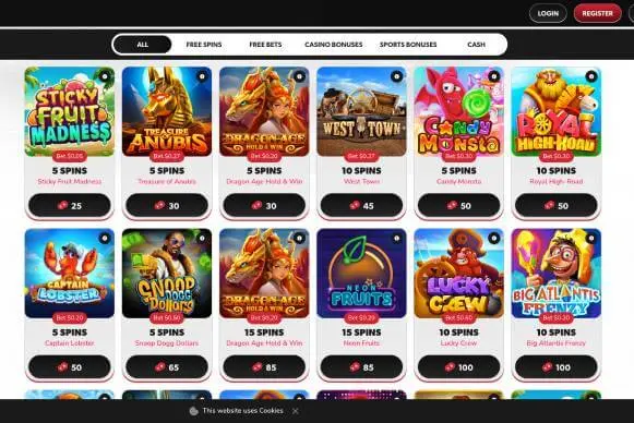 Bestia bonus shop screenshot