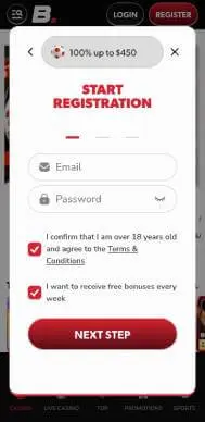 Betista casino registration