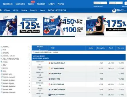 BetPhoenix Casino and Sportsbook sports betting screenshot