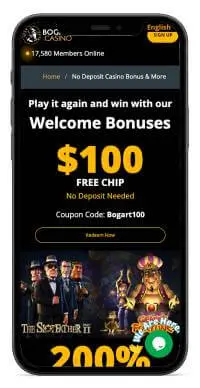 Bogart Casino mobile screenshot