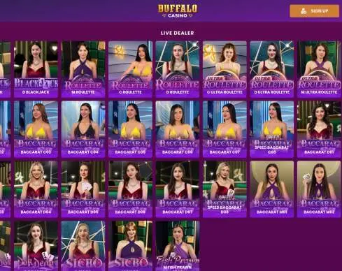 Buffalo Casino live dealer screenshot