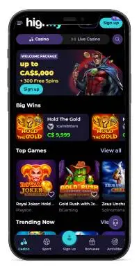 Highflybet Casino mobile screenshot