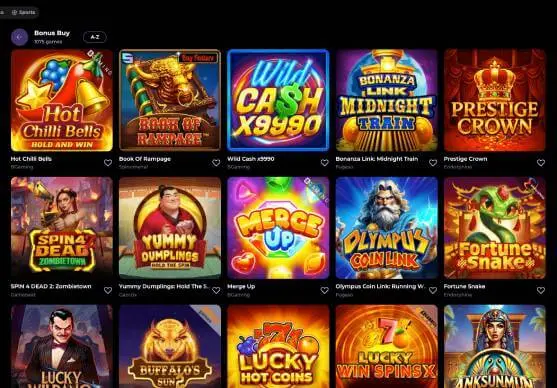 Highflybet Casino online slots screenshot