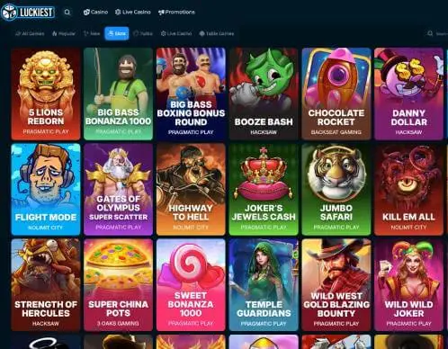 Luckiest Casino online slots screenshot