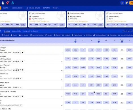 Paripesa sportsbook screenshot