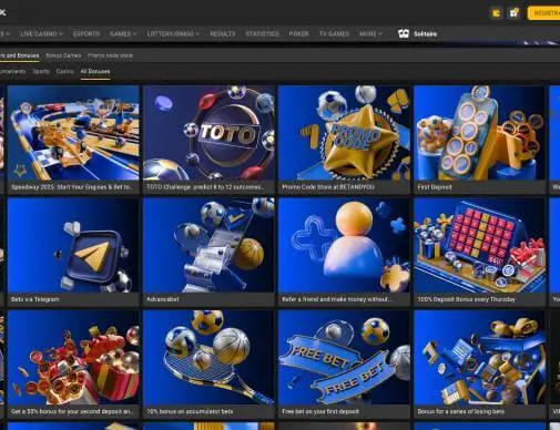 Betandyou promotions screenshot