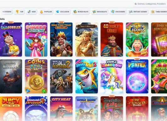 Cazimbo Casino online slots screenshot