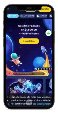 GalacticWins Casino mobile screenshot