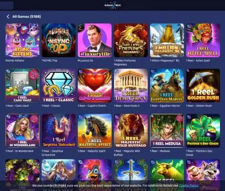 GalacticWins Casino online slots screenshot