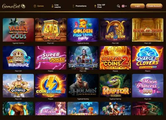 GemoBet Casino online slots screenshot
