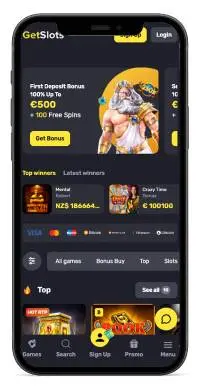GetSlots Casino mobile screenshot