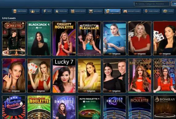 RichRoyal Casino live games screenshot