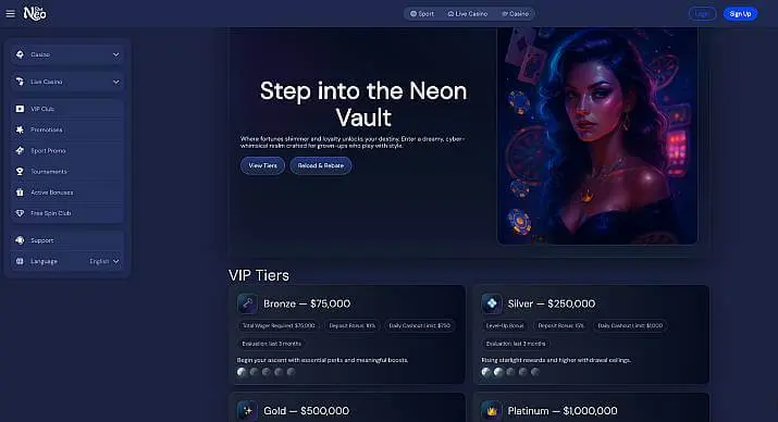 NeoSlot Casino VIP screenshot