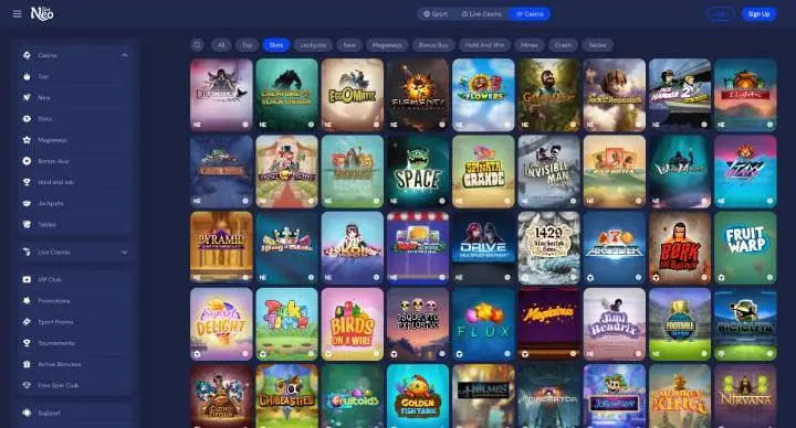 NeoSlot Casino online slots screenshot
