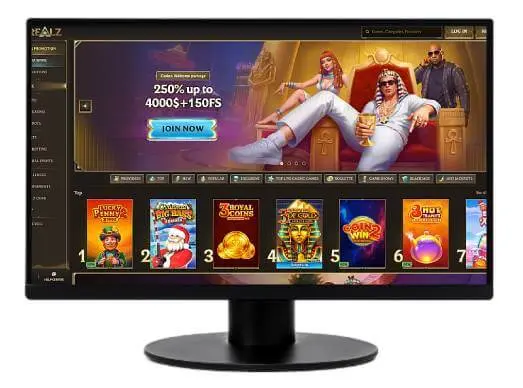 Realz Casino desktop screenshot